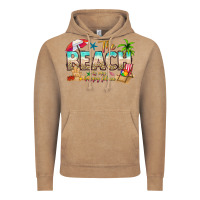 Vintage Coffee the beach is my happy place Vintage Hoodie - texasbilliewilder