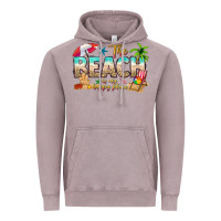 Vintage Zinc the beach is my happy place Vintage Hoodie - texasbilliewilder