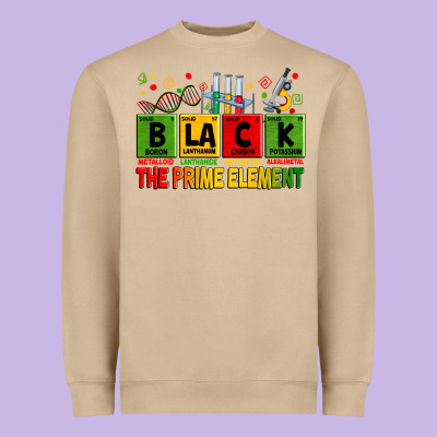 Black The Prime Element Heavyweight Sweatshirt Designed By Zillion Design Studio