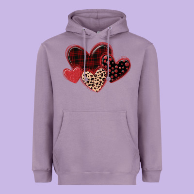 Leopard Hearts Heavyweight Hoodie Designed By Maliassmallbusiness