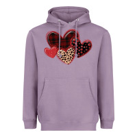 Lavender leopard hearts Heavyweight Hoodie - MaliasSmallBusiness
