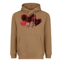 Toasted Coconut leopard hearts Heavyweight Hoodie - MaliasSmallBusiness