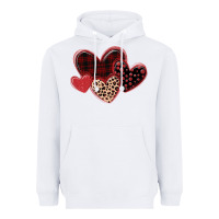 White leopard hearts Heavyweight Hoodie - MaliasSmallBusiness