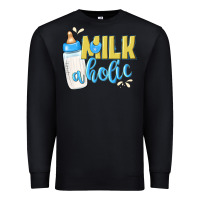 Black milkaholic boys Premium Sweatshirt - NancyCooperArtShop