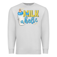Dove Grey milkaholic boys Premium Sweatshirt - NancyCooperArtShop