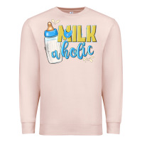 Pale Pink milkaholic boys Premium Sweatshirt - NancyCooperArtShop