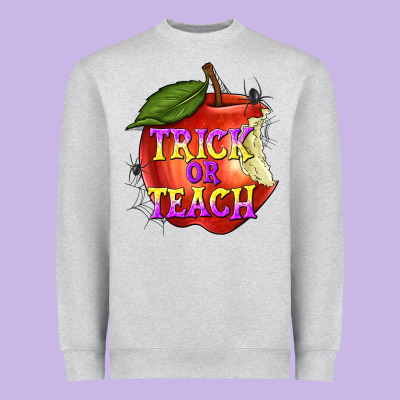 Trick Or Teach Heavyweight Sweatshirt Designed By Texasbilliewilder