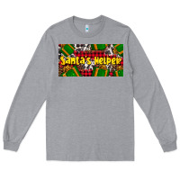 Heather Grey santa's helper with gifts Long Sleeve Tee - AdoDesignShop