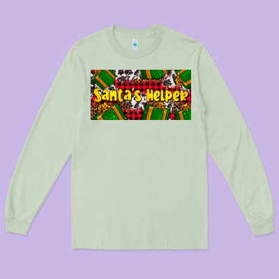 Santa's Helper With Gifts Long Sleeve Tee Designed By Adodesignshop