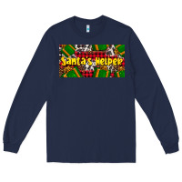 Navy santa's helper with gifts Long Sleeve Tee - AdoDesignShop