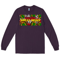 Plum santa's helper with gifts Long Sleeve Tee - AdoDesignShop