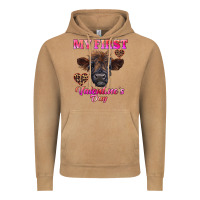 Vintage Camel my first valentine's day highland calf Vintage Hoodie - RanaPortraitStore