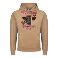 Vintage Coffee my first valentine's day highland calf Vintage Hoodie - RanaPortraitStore