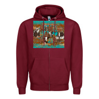 Burgundy mama mama mama Zipper Hoodie - Artiststas