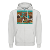 Dove Grey mama mama mama Zipper Hoodie - Artiststas