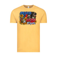Vintage Mustard Proud army mom 4th of july Vintage Tee - CowGirlArtShop