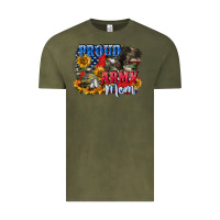 Vintage Olive Proud army mom 4th of july Vintage Tee - CowGirlArtShop
