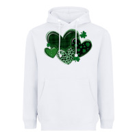 White leopard hearts st patricks day Heavyweight Hoodie - MaliasSmallBusiness