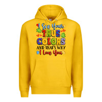 Lemon colorful love message Premium Hoodie - LillyAllenDesigns