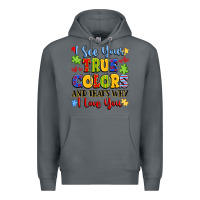 Rock colorful love message Premium Hoodie - LillyAllenDesigns