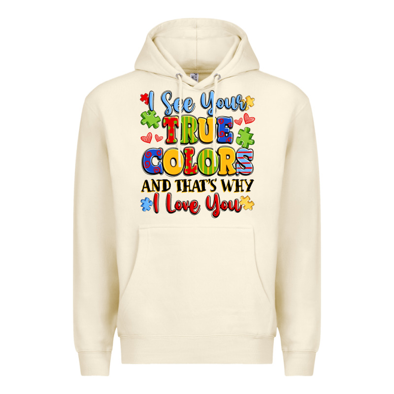 Colorful Love Message Premium Hoodie by LillyAllenDesigns | Teevron