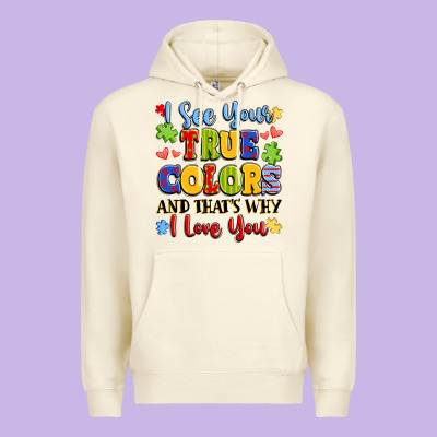 Colorful Love Message Premium Hoodie Designed By Lillyallendesigns