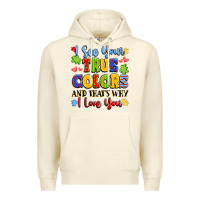 Sandshell colorful love message Premium Hoodie - LillyAllenDesigns