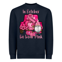 Navy breast cancer awareness pink truck gnomes Heavyweight Sweatshirt - RanaPortraitStore