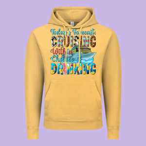 Todays Forecast  Cruising With A Chance Of Drinkin Vintage Hoodie Designed By Texasbilliewilder