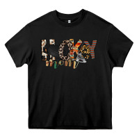Black hockey mom Heavy Core Tee - RacoonDesign
