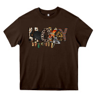 Chocolate Brown hockey mom Heavy Core Tee - RacoonDesign