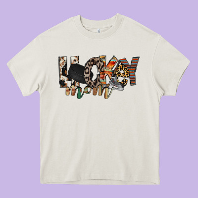 Hockey Mom Heavy Core Tee Designed By Racoondesign