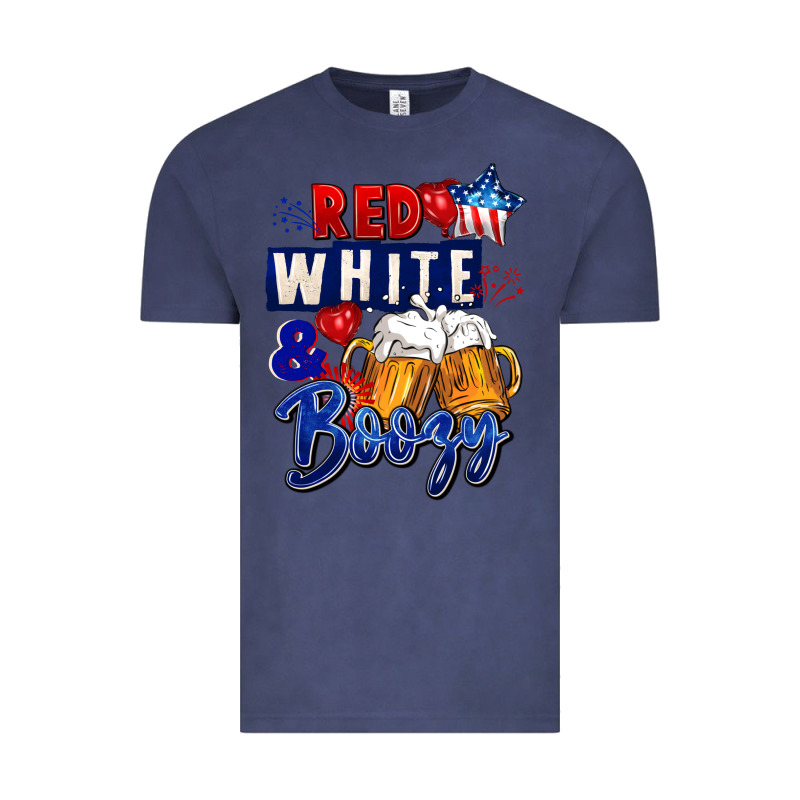 Red White And Boozy 4th Of July Vintage Tee by CowGirlArtShop | Teevron