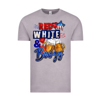 Vintage Zinc Red white and boozy 4th of july Vintage Tee - CowGirlArtShop