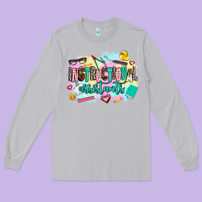 Instructional Assistant's Long Sleeve Tee Designed By Adodesignshop