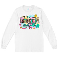 White instructional assistant's Long Sleeve Tee - AdoDesignShop