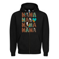 Black mama mama mama mama Zipper Hoodie - Artiststas
