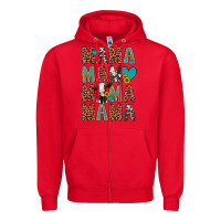 Red mama mama mama mama Zipper Hoodie - Artiststas