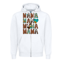 White mama mama mama mama Zipper Hoodie - Artiststas