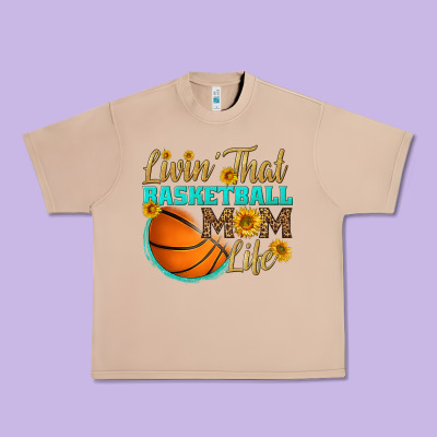 Livin' That Basketball Mom Life Urban Heavy Tee Designed By Hra Design Shop