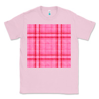 Bubblegum Pink valentines day plaid seamless pattern Classic Tee - BundleAndBundleShop