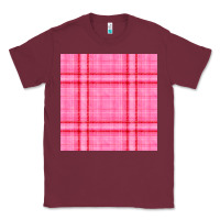 Burgundy valentines day plaid seamless pattern Classic Tee - BundleAndBundleShop
