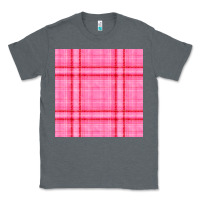 Charcoal Heather valentines day plaid seamless pattern Classic Tee - BundleAndBundleShop