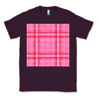 Plum valentines day plaid seamless pattern Classic Tee - BundleAndBundleShop