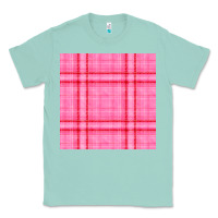 Seafoam valentines day plaid seamless pattern Classic Tee - BundleAndBundleShop