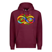 Burgundy infinity symbol autism Premium Hoodie - LillyAllenDesigns
