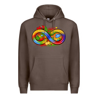 Coffee infinity symbol autism Premium Hoodie - LillyAllenDesigns