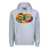 Heather Grey infinity symbol autism Premium Hoodie - LillyAllenDesigns