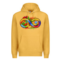 Mustard infinity symbol autism Premium Hoodie - LillyAllenDesigns