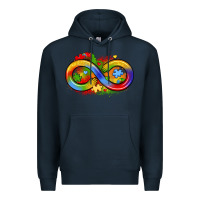 Navy infinity symbol autism Premium Hoodie - LillyAllenDesigns